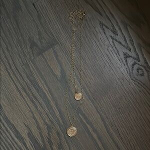 Gold Coin Pendant Necklace